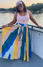 Load image into Gallery viewer, Colorblock Belted Maxi Skirt