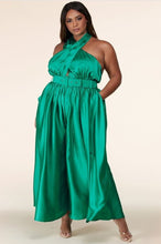 Load image into Gallery viewer, Teal Halter Jumpsuit