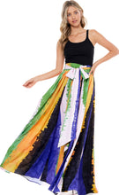 Load image into Gallery viewer, Colorblock Belted Maxi Skirt