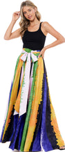 Load image into Gallery viewer, Colorblock Belted Maxi Skirt