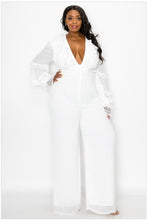 Load image into Gallery viewer, White Polka Dot Jumpsuit
