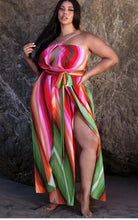 Load image into Gallery viewer, Lux Multiple Strip Halter Dress